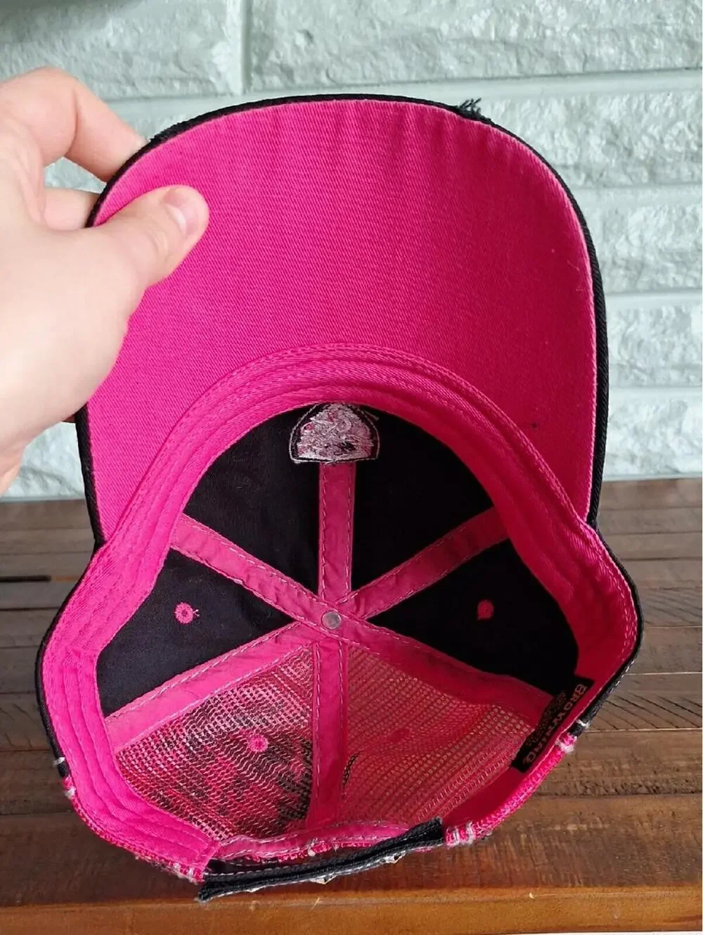 Y2k Browning Pink And Black Country Trucker Hat